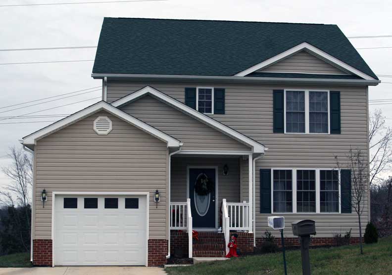 The exterior view of the Middlebrook home