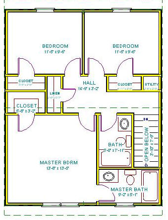 Second floor olan of the Staunton